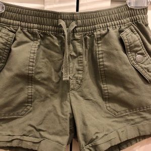 Army green girls shorts